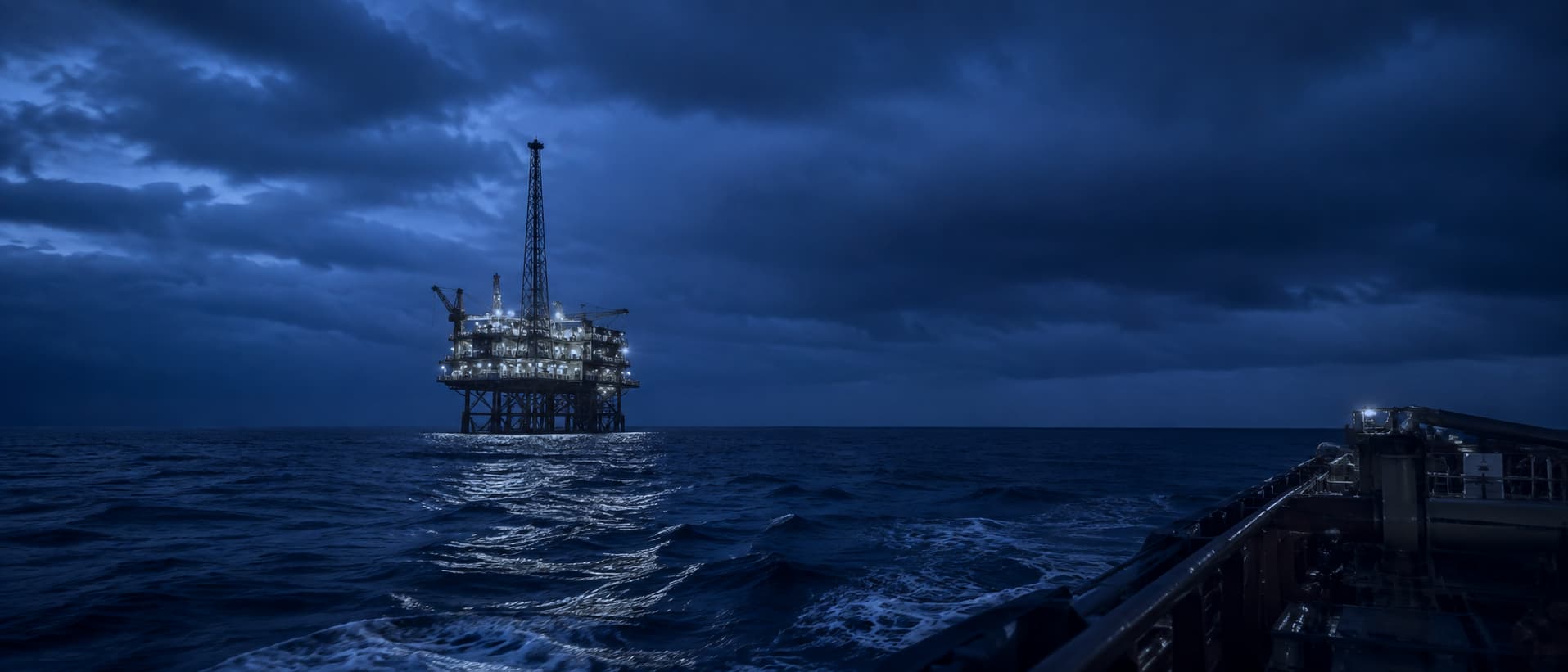 A supply vessel under way in open water